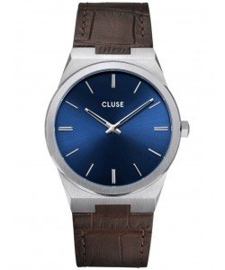 CW0101503001 Men's Wristwatch with Leather Vigoureux Strap Steel/Blue