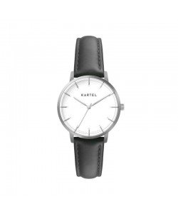 ISLA 34MM BLACK LEATHER STRAP WATCH
