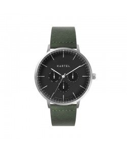 CUILLIN 43MM GREEN LEATHER STRAP WATCH