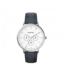 CUILLIN 43MM BLUE LEATHER STRAP WATCH