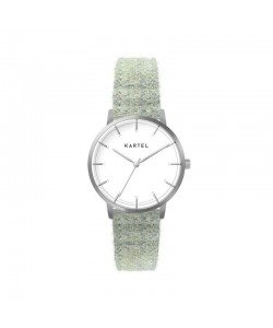 ISLA 34MM GREEN TWEED STRAP WATCH