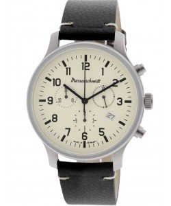 ME-3H199L Men's Watch Chronograph with Black Leather Strap