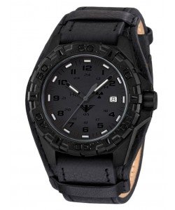 REXT.R Mens Watch Reaper XTAC with Leather Strap G-Pad Black