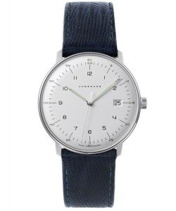 041/446-Blau max bill Quartz Watch with 2 Leather Straps