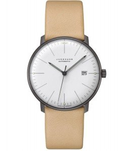 027/4000.04 max bill Automatic Watch with Beige Leather Strap