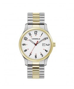 Caravelle Designed by Bulova Men's 45B147 Easy Reader Two-Tone Stainless Expansion Bracelet Watch