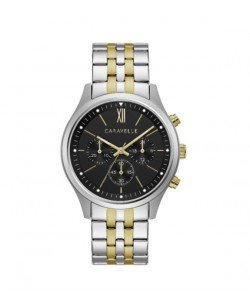 Caravelle Designed by Bulova Men's 45A143 Two-tone Stainless Chrono Bracelet Watch