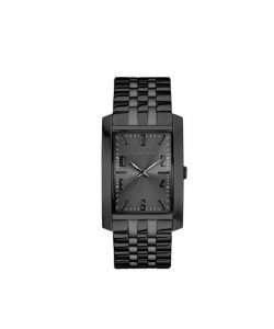 Caravelle Designed by Bulova Men's 45A140 Rectangular Black-Tone Stainless Bracelet Watch