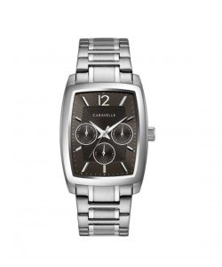 Caravelle By Bulova Men's 43C118 Barrel Multifunction Stainless Bracelet Watch