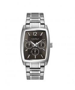 Caravelle Men's 43C115 Stainless Black Dial Multifunction Bracelet Watch