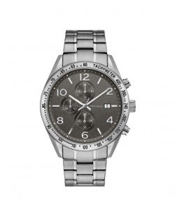 Caravelle by Bulova Mens 43B164 Stainless Chrono Black Dial Bracelet Watch