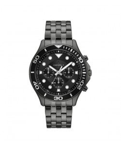 Caravelle Designed by Bulova Men's 45A144 Black Stainless Chrono Bracelet Watch