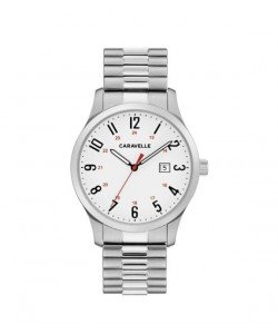 Caravelle Designed by Bulova Men's 43B153 Stainless Expansion Bracelet Easy Reader Watch