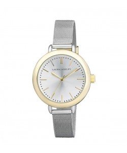 Laura Ashley Ladies Two Toned Rose Gold Mesh Watch