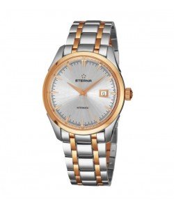 Eterna Men's 2951.53.11.1701 'Eternity' Silver Dial Two Tone Stainless Steel Swiss Automatic Watch