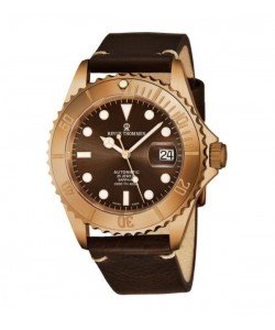 Revue Thommen Men's 17571.2593 'Diver' Brown Dial Black Leather Strap Date Automatic Watch