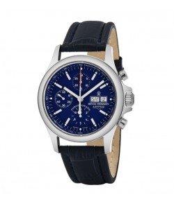 Revue Thommen 17081.6535 'Pilot' Blue Dial Blue Leather Strap Chronograph Swiss Automatic Watch
