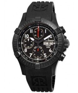 Revue Thommen Men's 'Air Speed' Rubber Strap Chronograph Watch