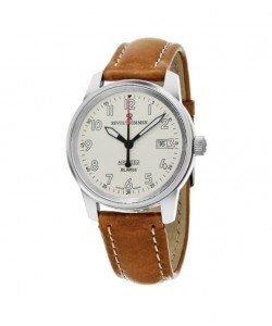 Revue Thommen 16052.2532 'Air Speed XL' Silver Dial Brown Leather Strap Swiss Mechanical Watch
