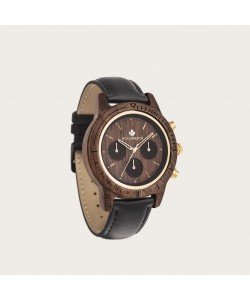 Walnut Gold Jet - Chronus 42MM