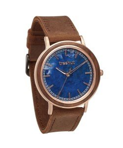 Bay Blue Marble Rose Gold