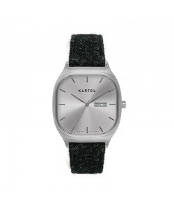SINCLAIR 42MM GREY HARRIS TWEED STRAP WATCH
