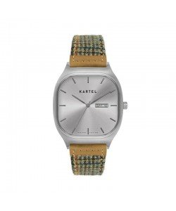 SINCLAIR 42MM BROWN FABRIC STRAP WATCH