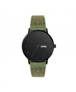 MORRIS 40MM GREEN FABRIC STRAP WATCH