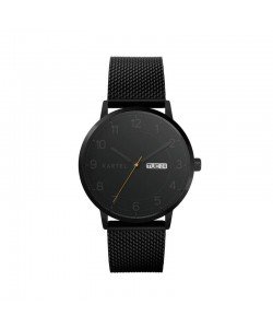 MORRIS 40MM BLACK CHAIN MESH STRAP WATCH