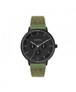 CUILLIN 43MM GREEN FABRIC STRAP WATCH