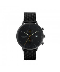 KNOYDART 43MM BLACK CHAIN MESH STRAP WATCH