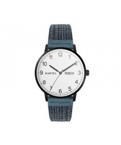 MORRIS 40MM BLUE FABRIC STRAP WATCH