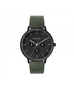 CUILLIN 43MM GREEN LEATHER STRAP WATCH