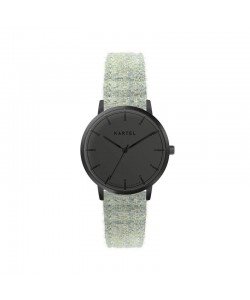 ISLA 34MM GREEN TWEED STRAP WATCH