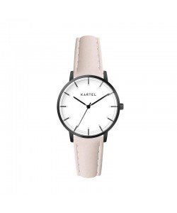ISLA 34MM PINK LEATHER STRAP WATCH