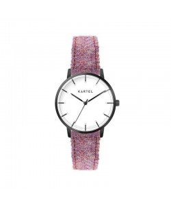 ISLA 34MM PINK TWEED STRAP WATCH