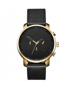 CHRONO GOLD BLACK LEATHER