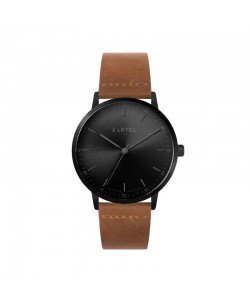 HUME 40MM TAN LEATHER STRAP WATCH