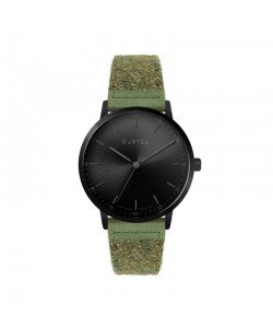 HUME 40MM GREEN FABRIC STRAP WATCH