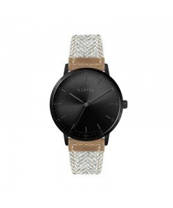 HUME 40MM GREY FABRIC STRAP WATCH