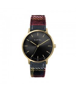 HUME 40MM RED TARTAN STRAP WATCH