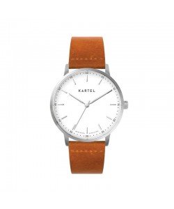 HUME 40MM TAN LEATHER STRAP WATCH