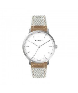 HUME 40MM GREY FABRIC STRAP WATCH